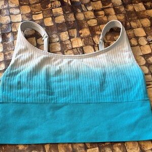 PINK Victoria's Secret Teal Ombre Ribbed Bralette